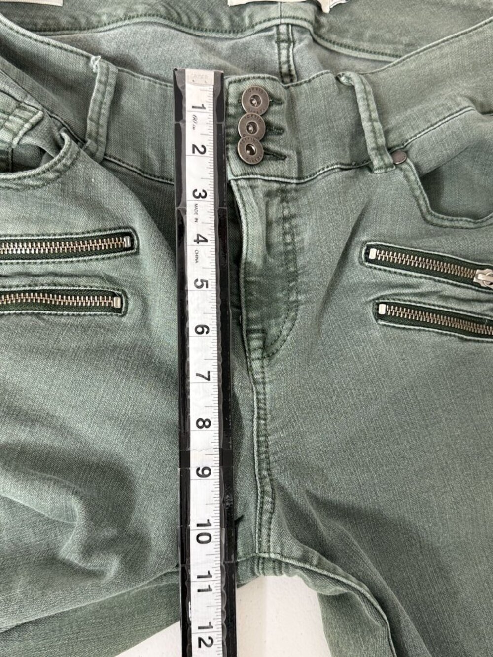 Torrid Jegging Jeans Womens 18R Green Zip Pocket Stretch Skinny High Rise - Picture 13 of 14